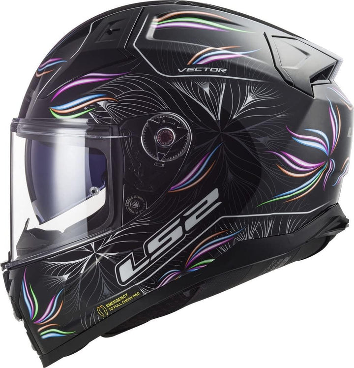 LS2, Integralhelme motorrad VECTOR II Tropical, black white M M black white, M black white