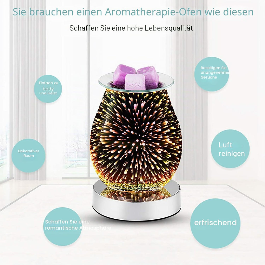 Wowlela Duftlampe Wachs 3D Scentsy Duftlampe Energie Sparen Duftlampe Elektrisch Duftlampe Teelicht