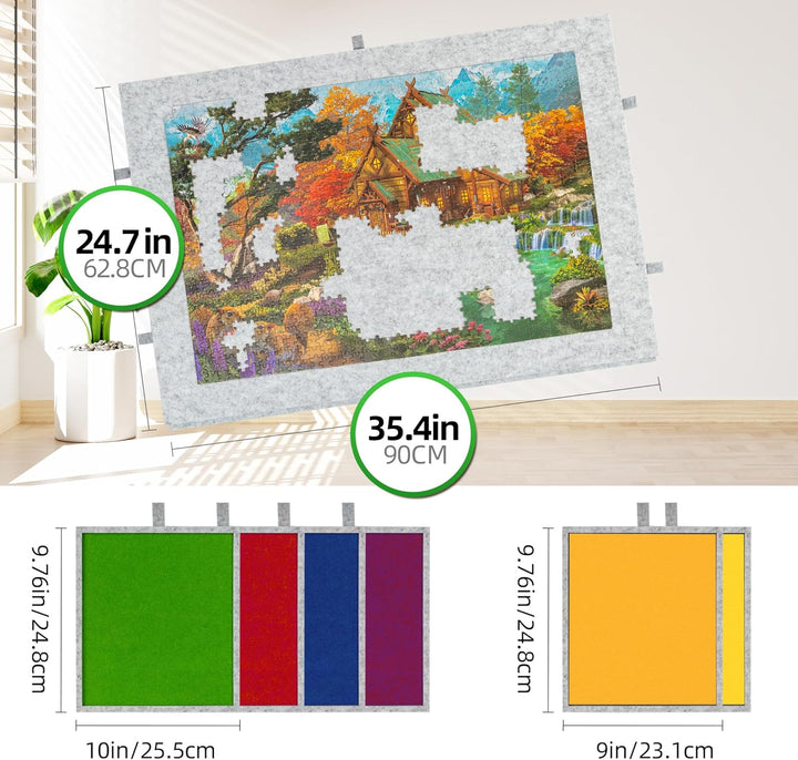 Lavievert 1500 Teile geneigtes Puzzlebrett mit 2-in-1 Design Ständer und Abdeckung und 6 Schubladen
