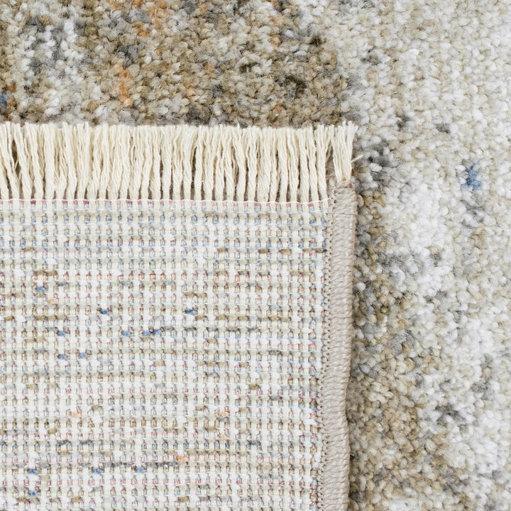 Teppich-Traum Landhaus Teppich Flur Wohnzimmer abstraktes Rautendesign | kurzfransig | Creme braun G