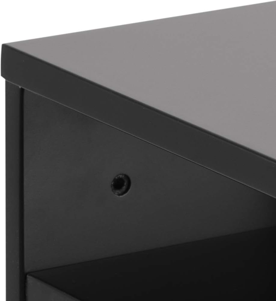 AC Design Furniture Fia Nachttisch mit 1 Schublade in Schwarz, 1 Stück, Wandschrank im Minimalistisc