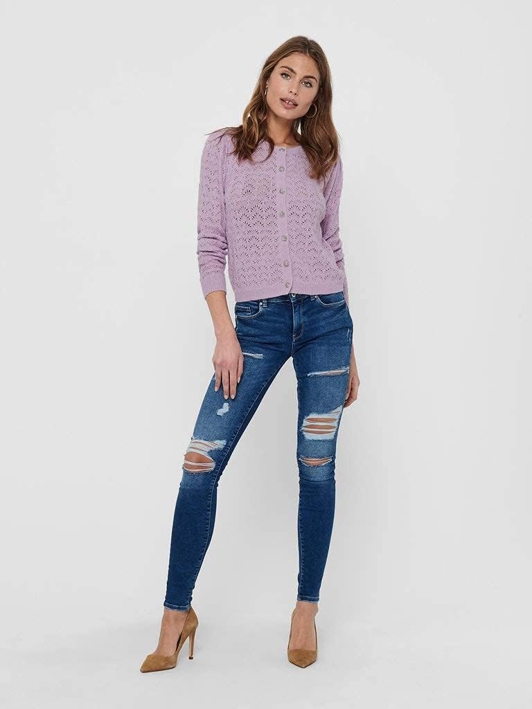 ONLY Damen Strickjacke Malou helllila L