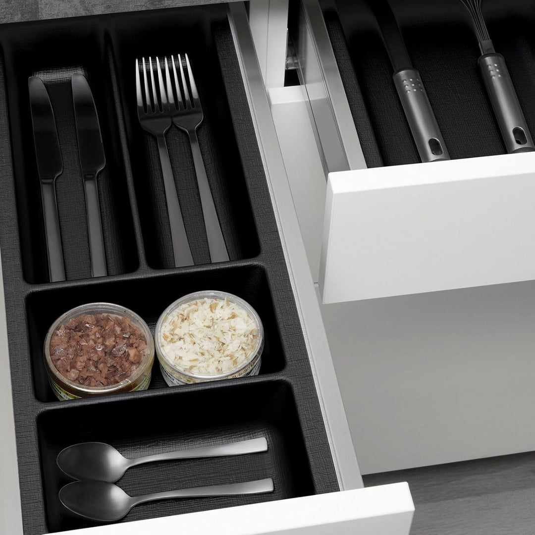 ORGA-BOX 3 Besteckeinsatz Tiefe: 473 x Breite: 191 mm anthrazit mit Canvas Struktur für 30er Schubla