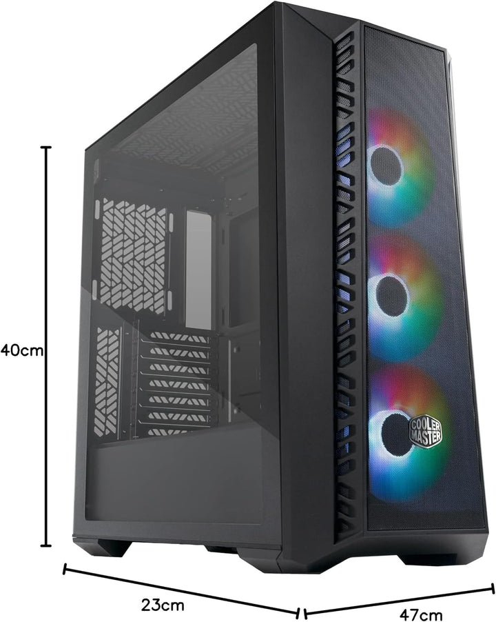 Cooler Master MasterBox 520 Mesh-PC-Gehäuse – Mid-Tower-ATX-Gehäuse, 3 x vorinstallierten Lüftern, m