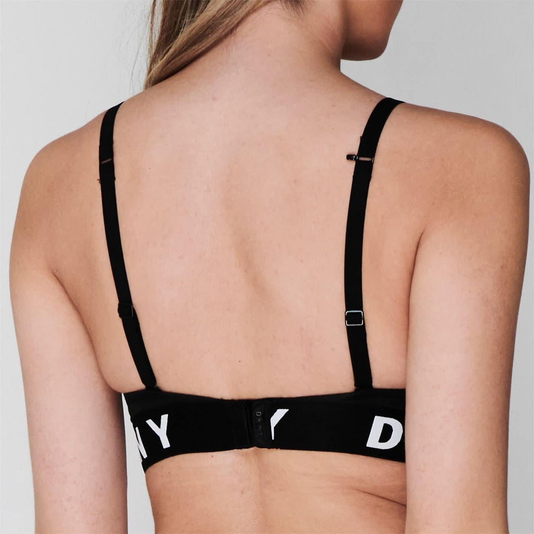 DKNY Damen Cozy Boyfriend Wirefree Pushup Bra Push-Up-BH L Schwarz / Weiss, L Schwarz / Weiss