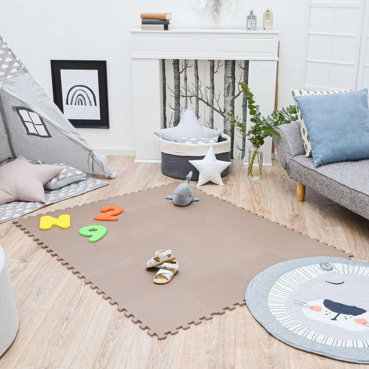 LittleTom 18 Teile Spielmatte Baby ab Null - 30x30 Schaumstoff Puzzlematte Kinder Isomatte Baby Spie