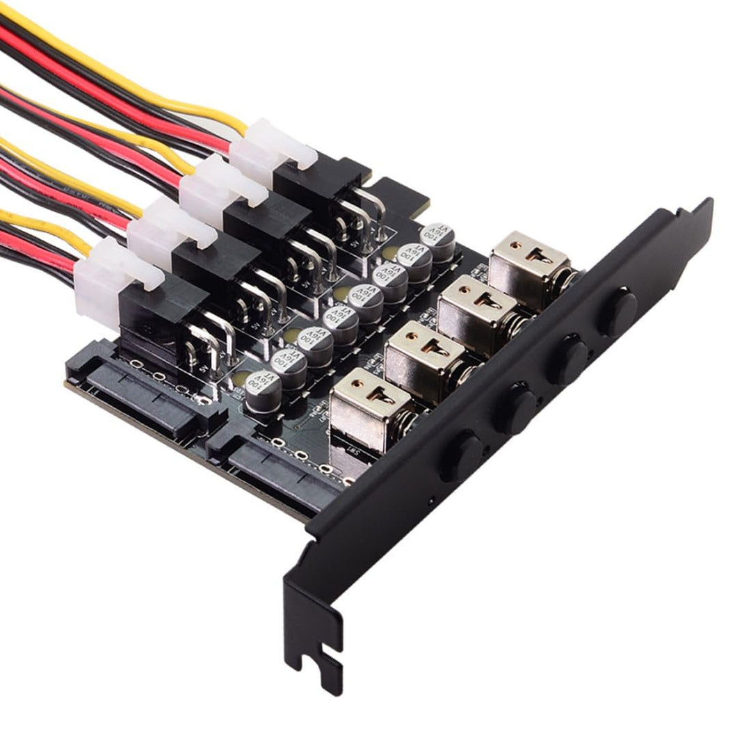 chenyang 4 SATA HDD SSD Festplatte Power Switch Selector Modul Control System mit 120mm PCI Halterun