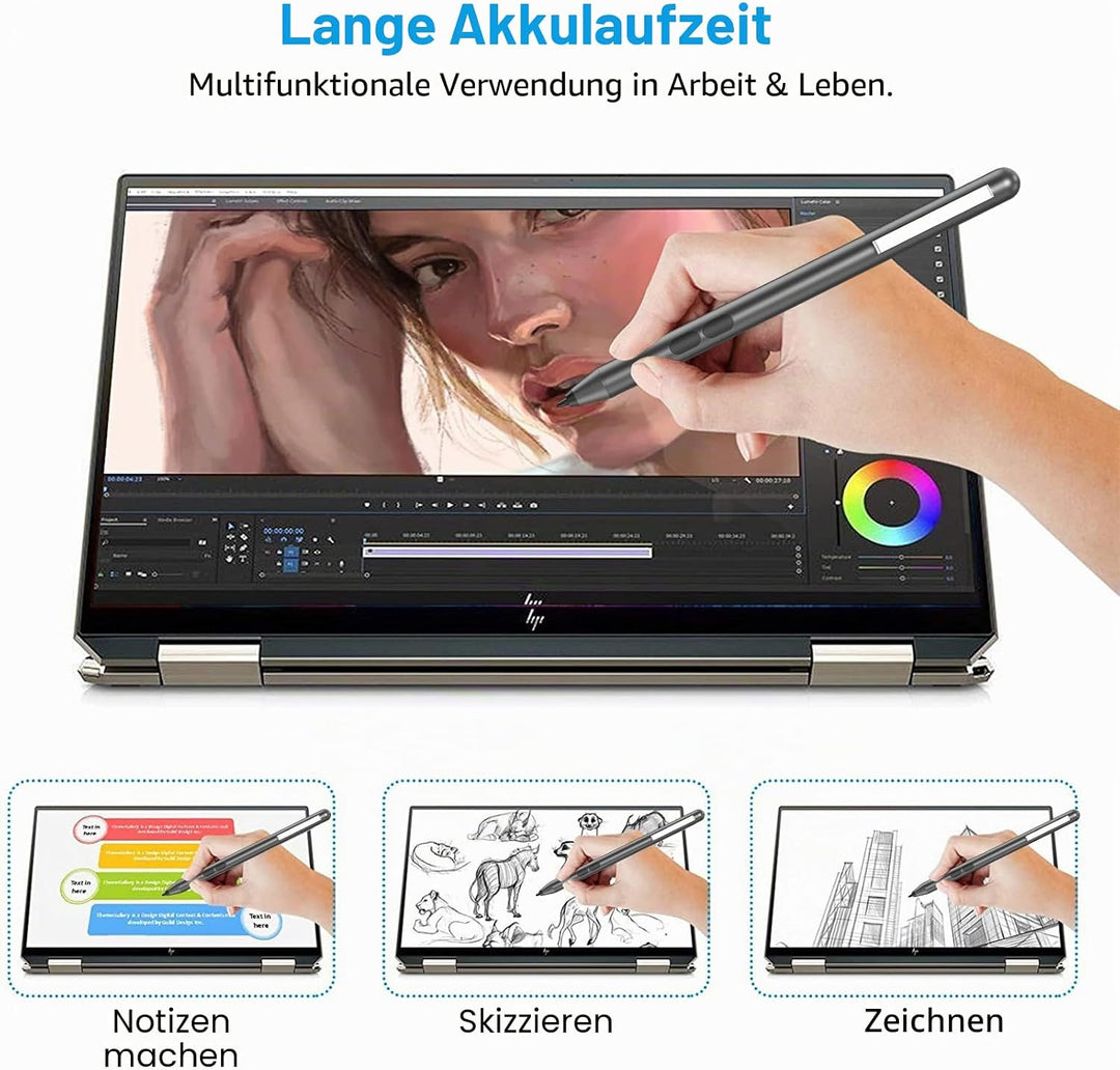 ANYQOO MPP Stylus Pen 1.51 mit 1024 Druckempfindlichkeit, Palm Rejection, AAAA-Batterie, Lange Akkul