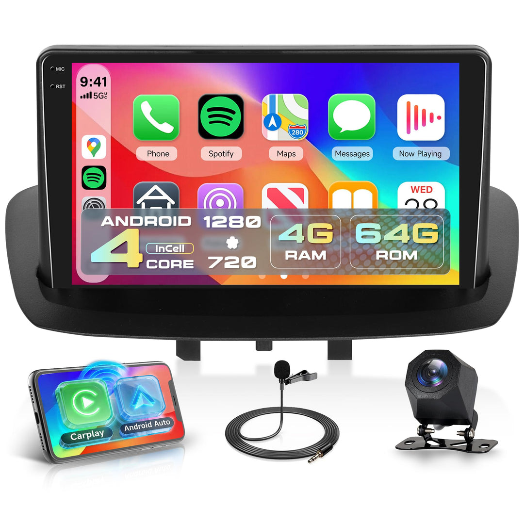 Rimoody 4G+64G Android 15 Autoradio für Renault Megane 3 III 2009-2014 Wireless Carplay Android Auto