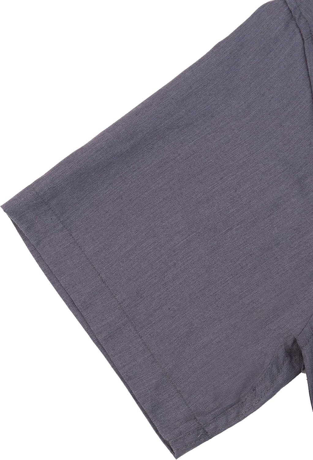 Coevals Club Herren Lässige Druckknöpfen Unifarben Kariertes Anzug Regular Fit Kurzarm Bügelleichtes