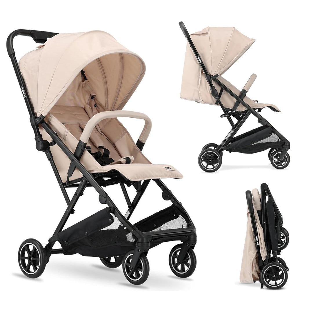 Deryan Easy Reise Buggy - für Kinder ab Geburt bis 22 kg mit Liegefunktion - Ultraleicht 7,5 kg - Ei