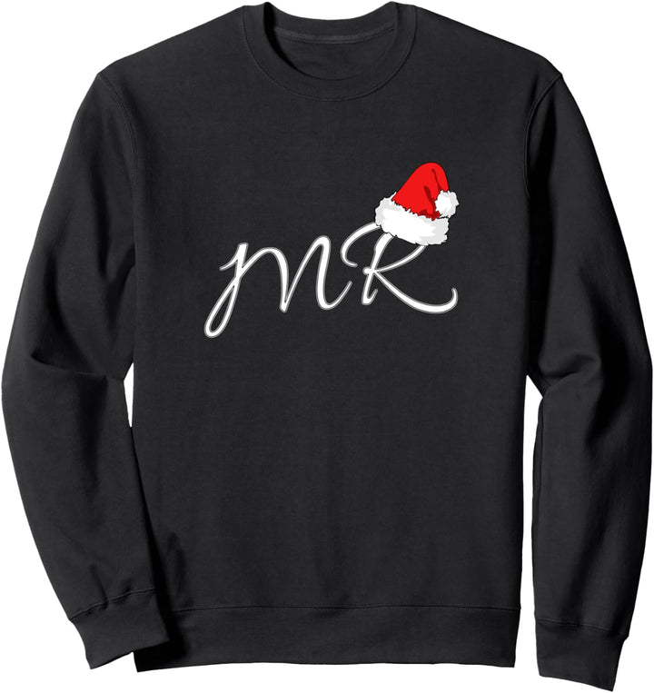 Mr Santa Claus Outfit mit Aufschrift "Mr & Mrs" Sweatshirt