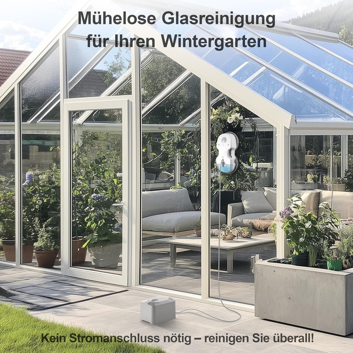 HUTT S7 Plus Fensterputzroboter mit Akku Abnehmbarer (90Min Reinigung) 5500Pa, 3D Schwebendes Doppel