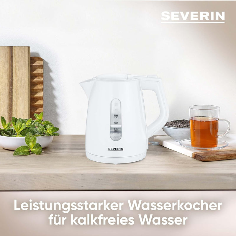 SEVERIN Wasserkocher 1,0 L, leistungsstarker und kompakter Wasserkocher in hochwertigem Design, elek