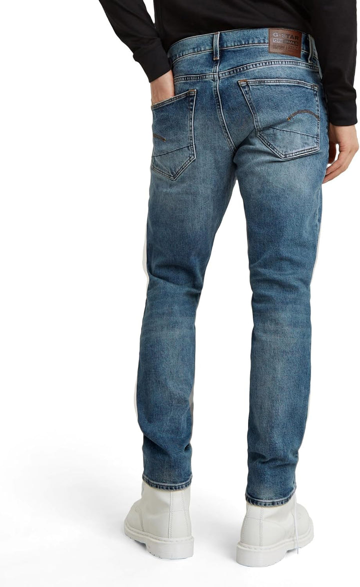 G-STAR RAW Herren 3301 Tapered Jeans 35W / 32L Blau (Vintage Azure 51003-c052-a802), 35W / 32L Blau