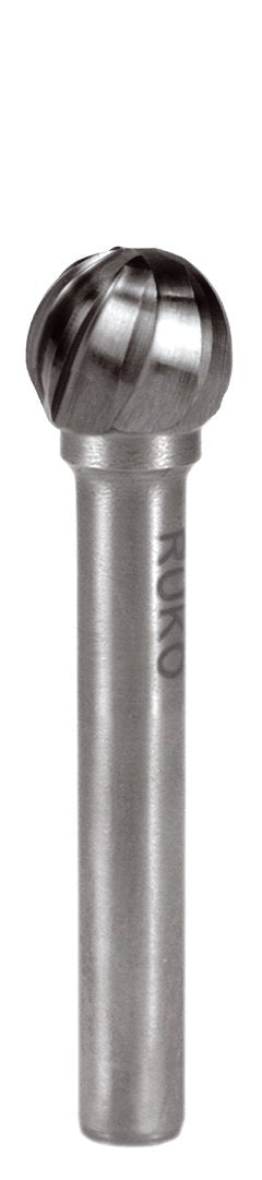 RUKO Hartmetall Frässtift Alu Form D Kugel (KUD), 6 mm