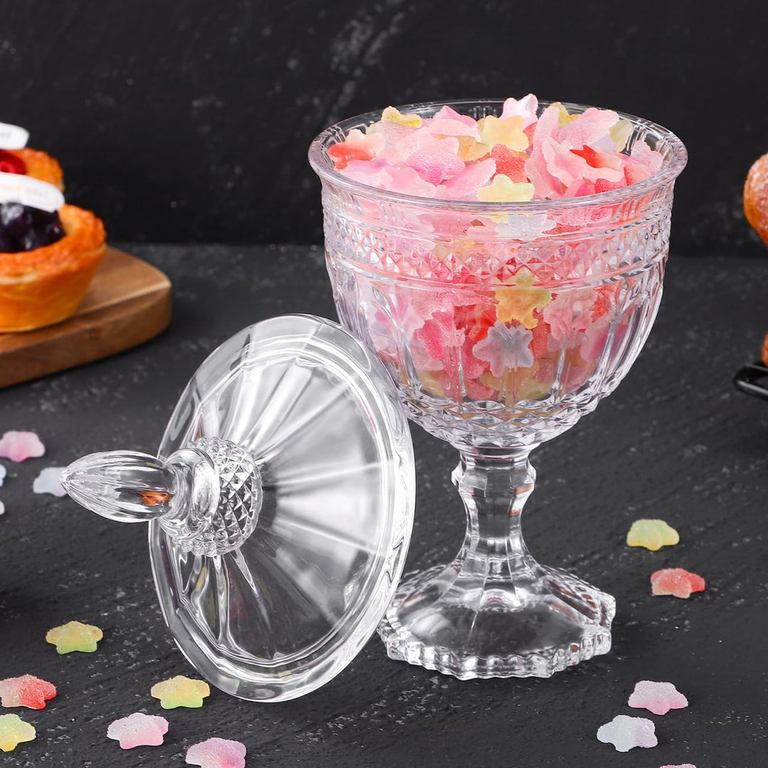 Yardwe Apotheker-Gläser aus klarem Glas, dekoratives Süssigkeiten-Buffetglas, Hochzeits-Süssigkeiten