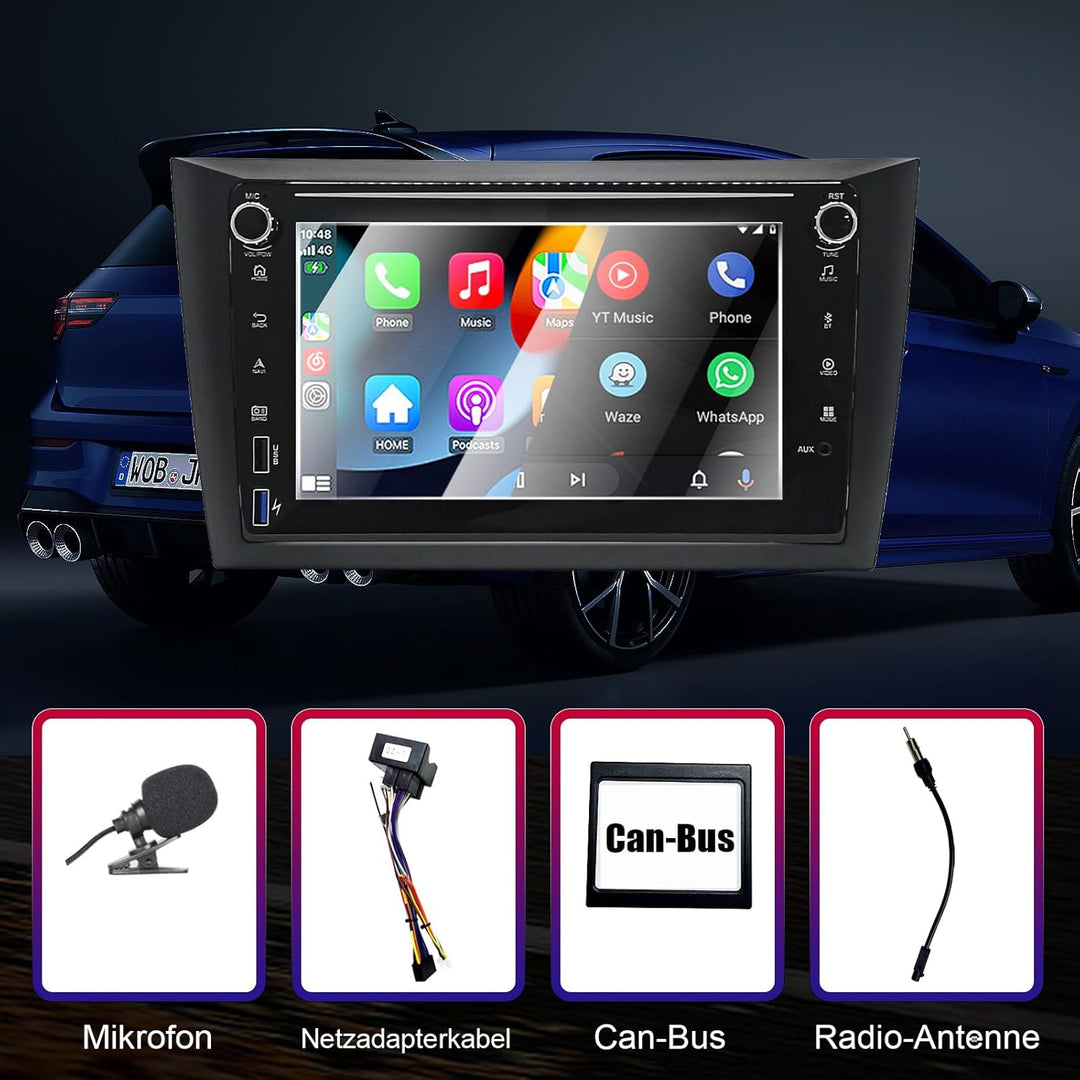 Autoradio für VW Golf 6 Kompatibel Wireless Apple Carplay & Android Auto, 8 Zoll Golf 6 Radio mit To