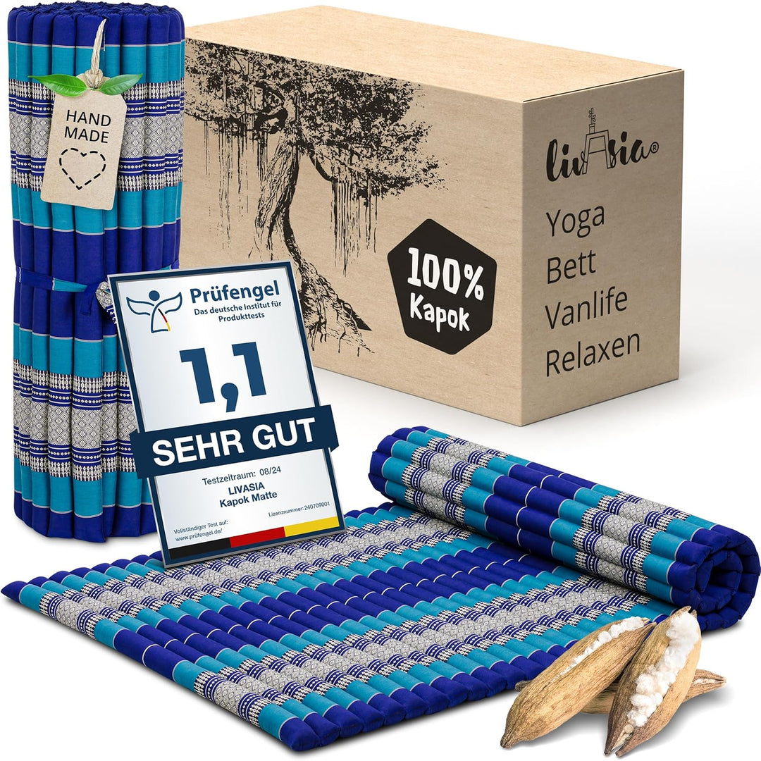 livasia Rollmatte Rollmatratze L-200x110x4,5cm, Gästebett Gästematratze 1 Person, Reisebett Kofferra