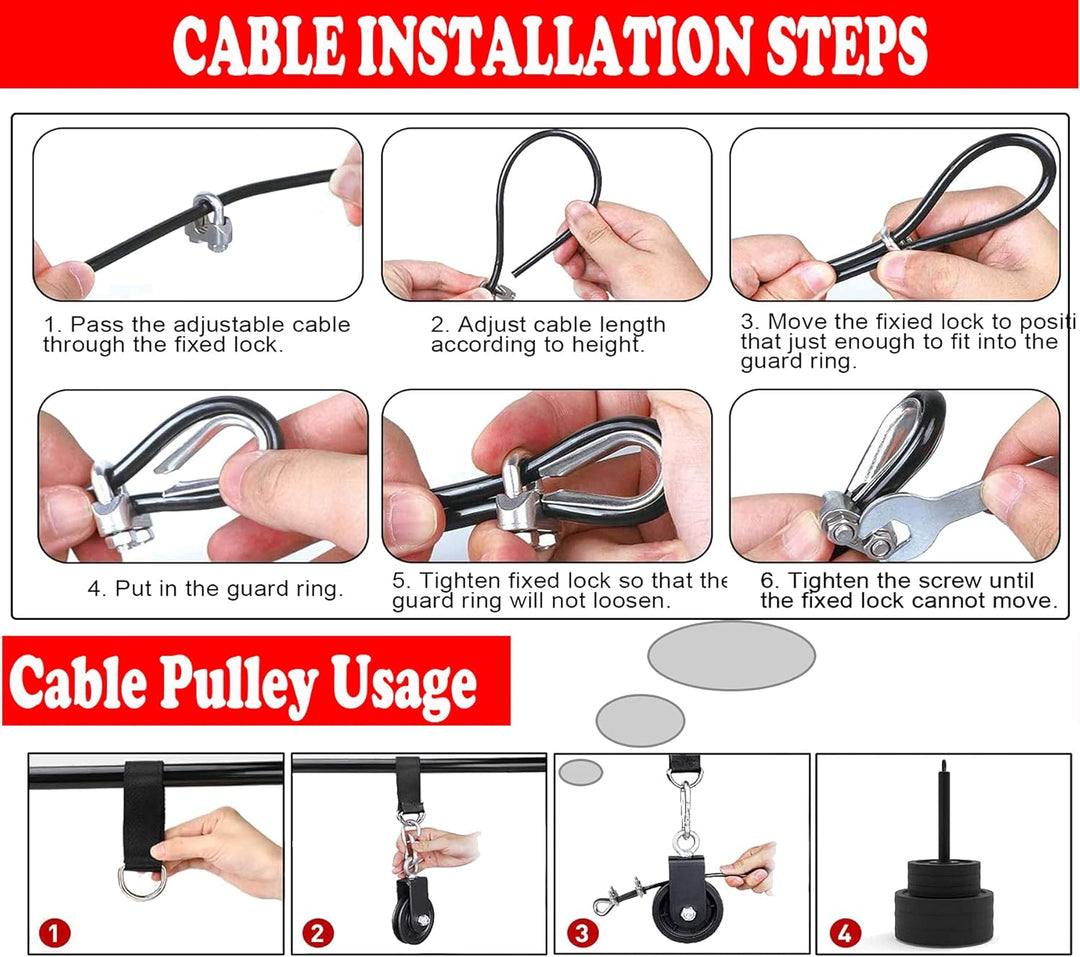 Seilzug-Fitness Professionelle Verbesserte Gewicht Seilzugsystem für LAT Pull Down Bizeps Curl Trize