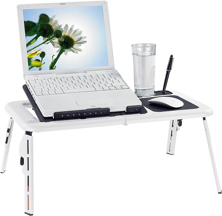 Notebook Tisch: Notebooktisch mit 2 USB-Lüftern, klappbar (Laptoptisch klappbar, Mobiler Laptoptisch