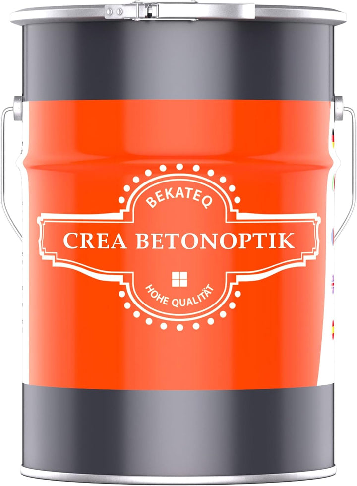 BEKATEQ Betonoptik in Betongrau 3kg, Moma Style Betonlook bis 7,5qm Betonspachtel inkl. Werkzeug, Ef