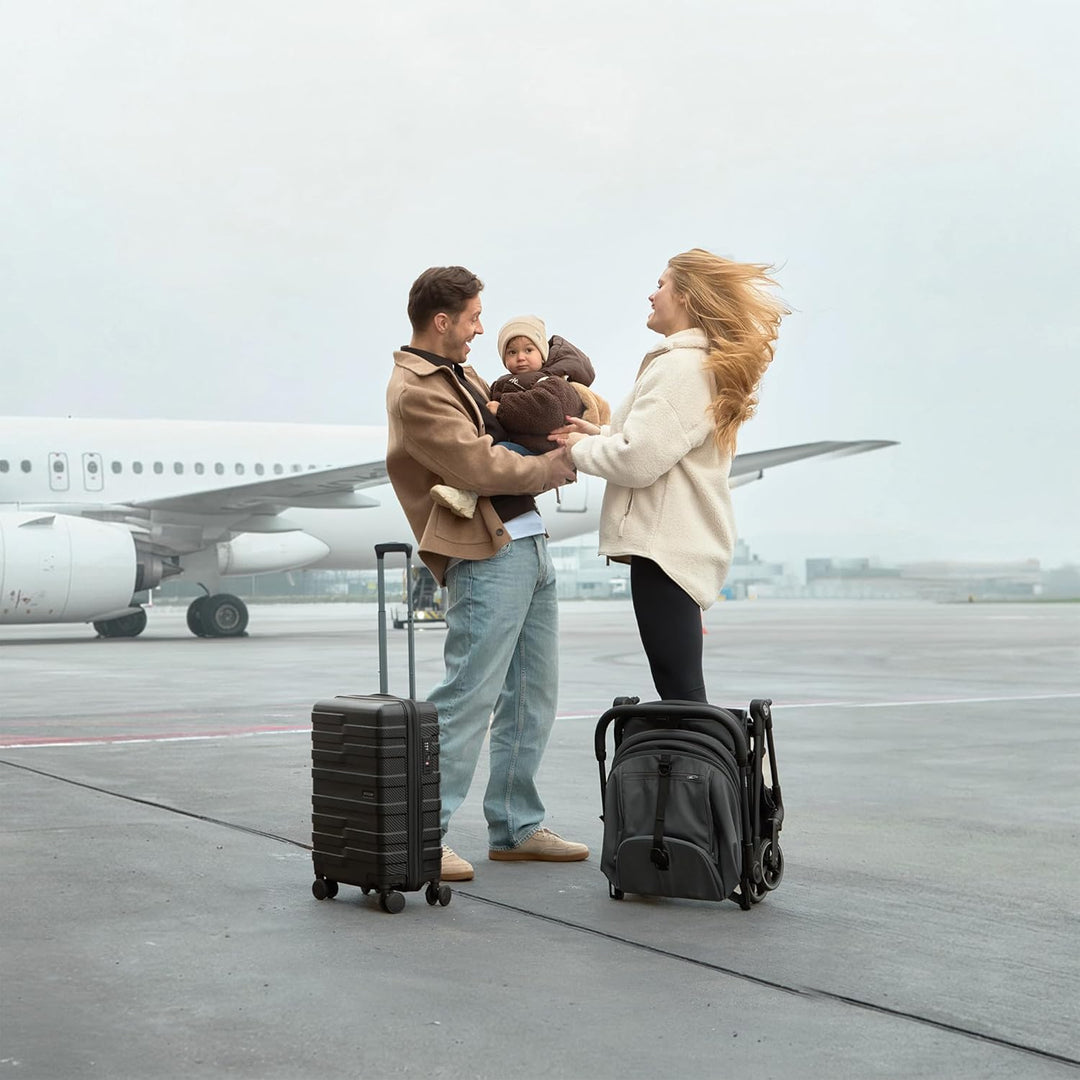 Kinderkraft NEBO Kabinenbuggy ultraleicht, Einhand-Faltmechanismus, Handgepäckmass 51×43×21 cm, steh