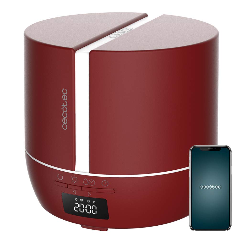 Cecotec PureAroma 550 Connected Granat Aroma Diffusor. Kapazität 500ml, LED-Display, Lautsprecher, B