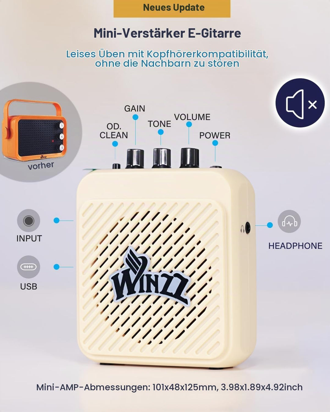 Winzz 30 Zoll Mini E-Gitarre Kinder Ahorn Griffbrett Elektrische Gitarre Anfänger Set für Kinder mit