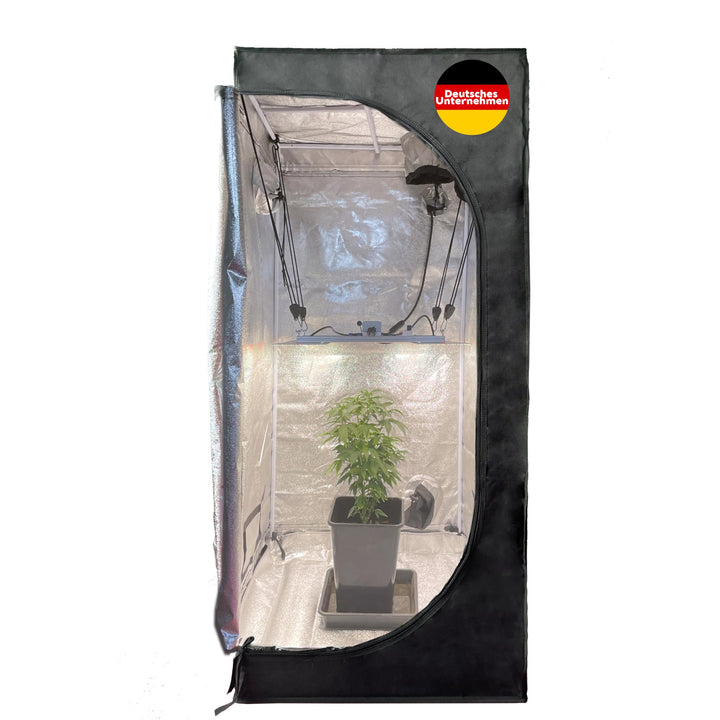 by Crescience Growzelt 60 x 60 x 140 cm Anbauzelt, Metall-Stangen, Hochreflektierendes Oxford 600D M