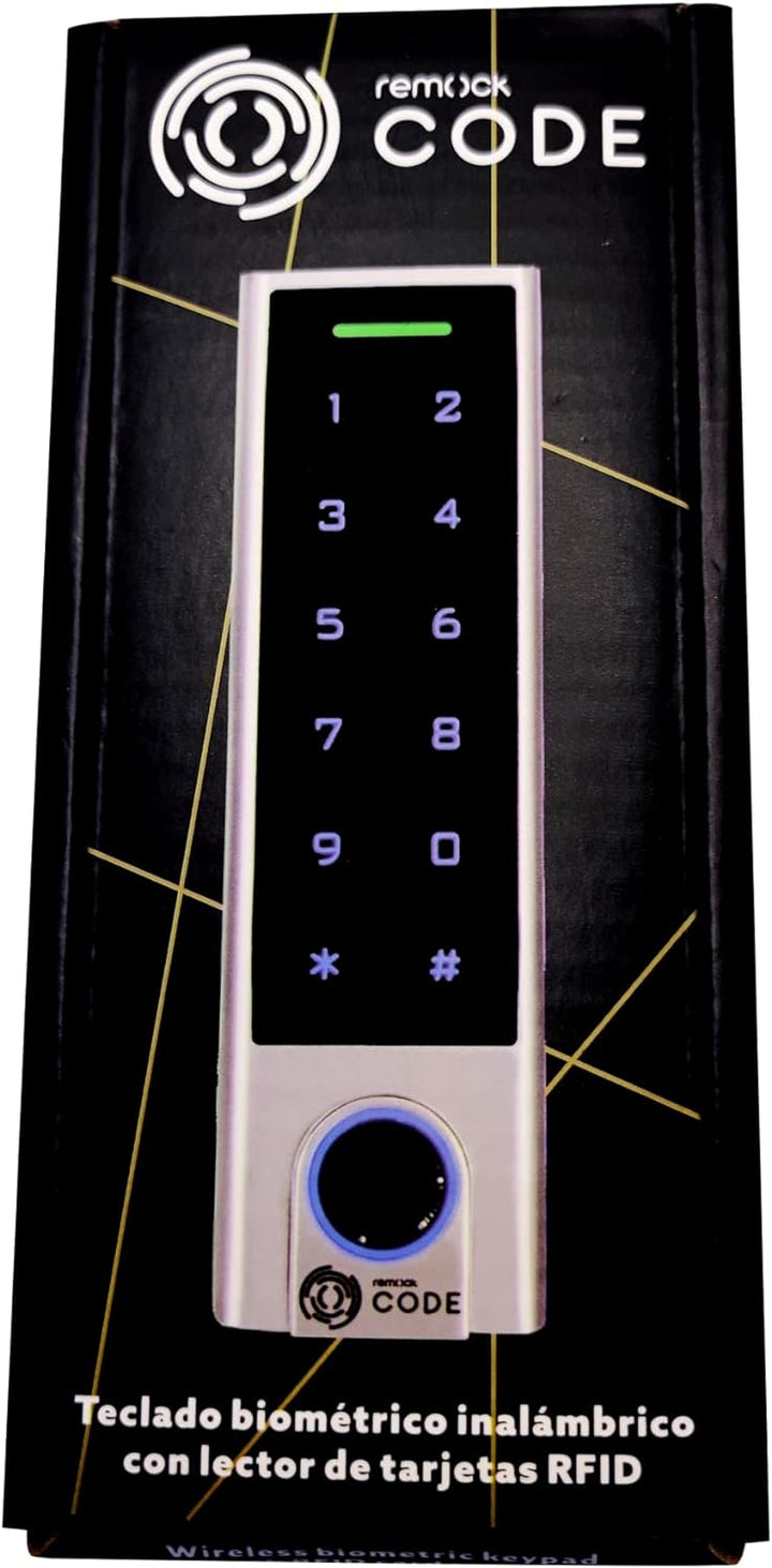 REMOCK RCODE CODE Touch-Tastatur, mit Fingerabdruck, Karten-und Codeleser, Silber