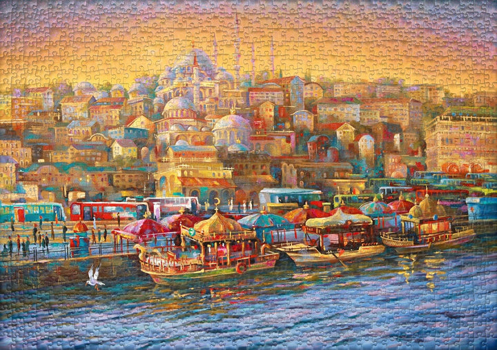 Ulmer Puzzleschmiede - Puzzle „Malerisches Istanbul - Klassisches 1000 Teile Puzzle - Made in German