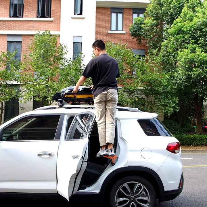 PHATRIP Auto Türstufe Klappbare Autotür Pedal Klappleiter Unkompliziert aufs Dach Zu Kommen Universa