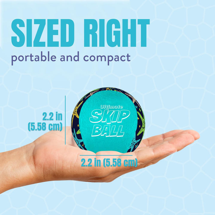 Activ Life Skip Ball Seesternblau – Wasserhüpfball 2er-Set für Kinder & Erwachsene – Outdoor Strands