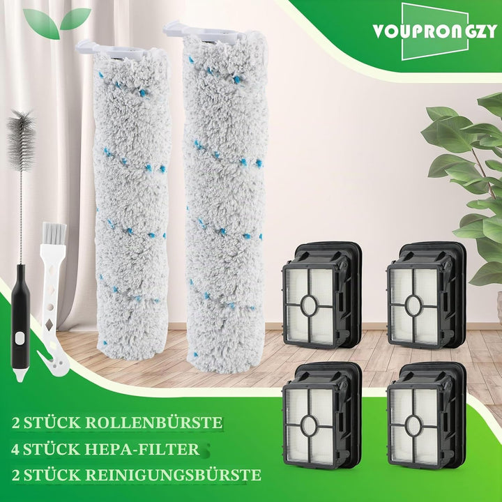 2 Bürstenrollen 4 Filter Ersatzteile für Bissell Crosswave Max Series 2554 2590 2593 2596 Bürstenrol