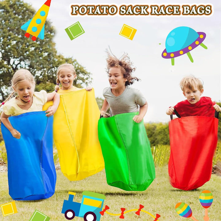 Outdoor Spiele für Kinder, 36Pcs Kindergeburtstag Partyspiele Gartenspiele für Kinder, Sackhüpfen Sä
