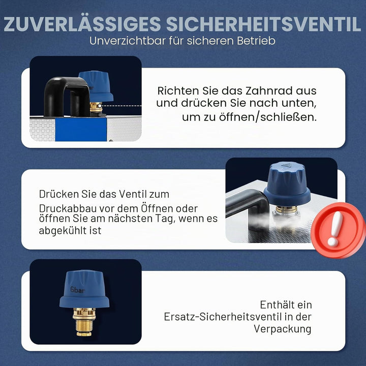 Mxmoonant Schmuckdampfreiniger, 2L Tank, 0.8L Flüssigkeitsinhalt, 1200W, Edelstahl, mit Pinzette, fe