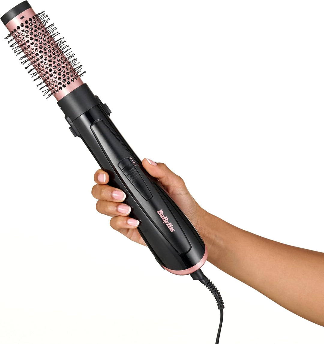BaByliss Perfect Finish, Warmluftbürste, mit mehreren Aufsätzen, 2 Temperaturstufen und Kühlluftfunk