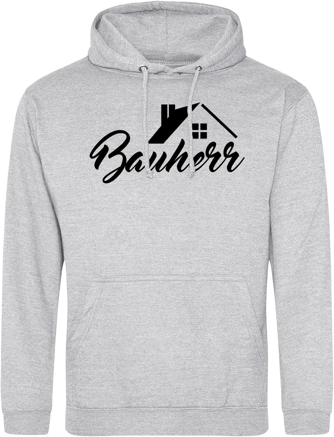 huuraa Unisex Hoodie Bauherr Schriftzug Pullover Vegan Grösse S-3XL mit Motiv für Hausbesitzer Gesch
