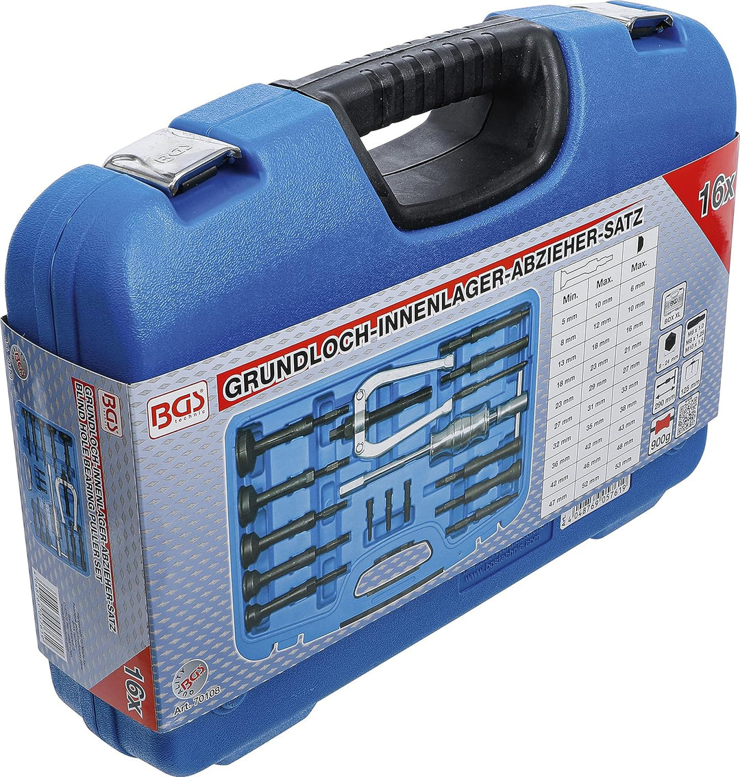 BGS 70108 | Grundloch-Innenlager-Abzieher-Satz | 15-TLG