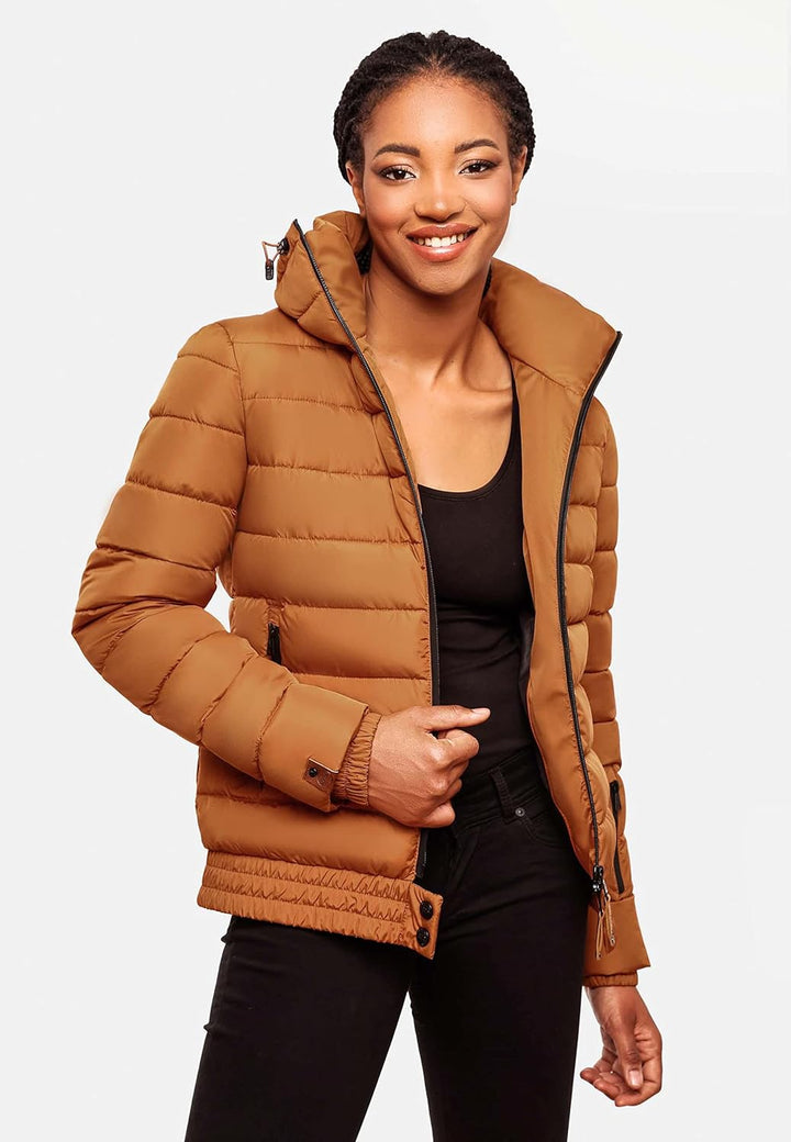MARIKOO Damen Winter Steppjacke Poison XS-XL XS Rusty Cinnamon, XS Rusty Cinnamon