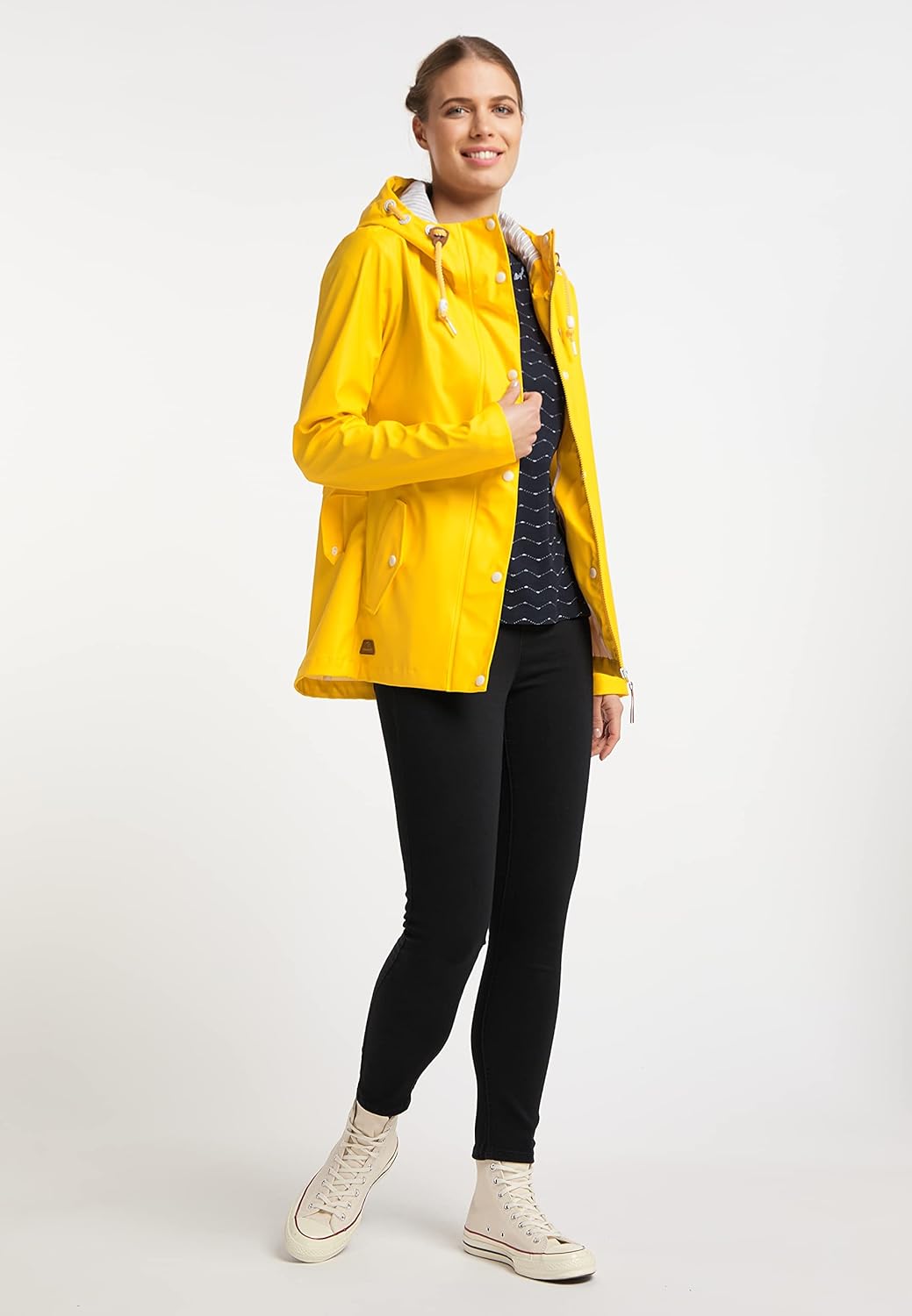 Ragwear MARGE Damen Frauen Übergangsjacke,Jacke mit Kapuze,vegan,wasserdicht M Yellow 22 (6028), M Y