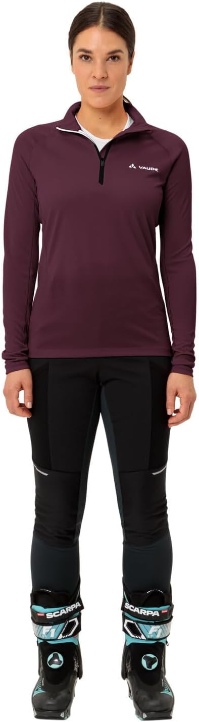 VAUDE Women's Larice Light Shirt II - Langarmshirt Damen - Funktionsshirt Damen 34 Cassis Uni, 34 Ca