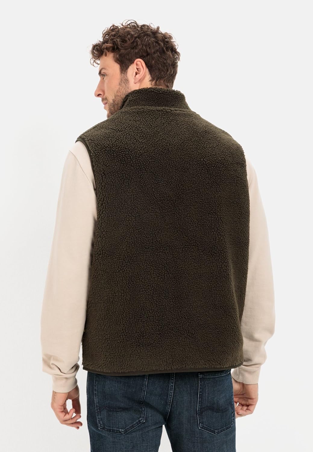 camel active Herren Strickjacke XL Dark Khaki, XL Dark Khaki