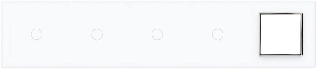 LIVOLO Nur Glasblende 5 Fach für Lichtschalter und Steckdose VL-C7-C1/C1/C1/C1/SR-11 Weiss