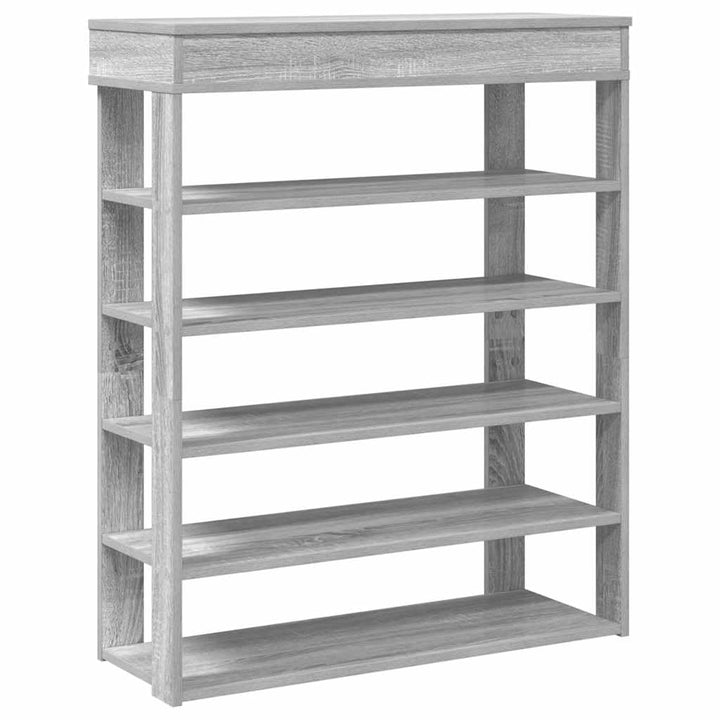 vidaXL Schuhregal Grau Sonoma 80x30x98 cm Holzwerkstoff, Schuhschrank, Schuhaufbewahrung, Schuhe Org