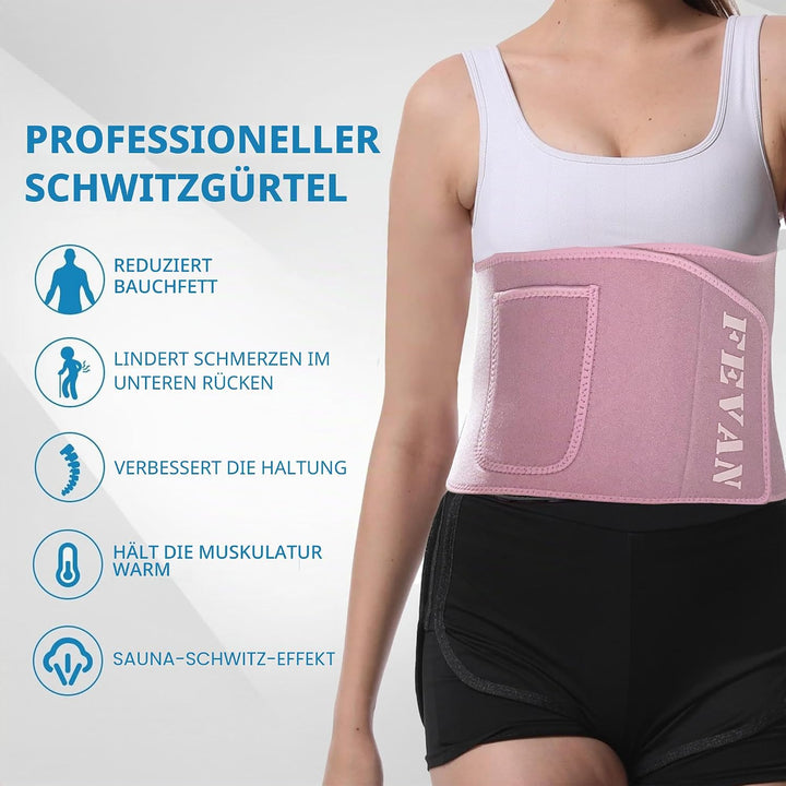FEVAN Schlankheitsgürtel für Herren, aus Neopren, Schlankheitsgürtel für Damen und Herren, Bauchwegg
