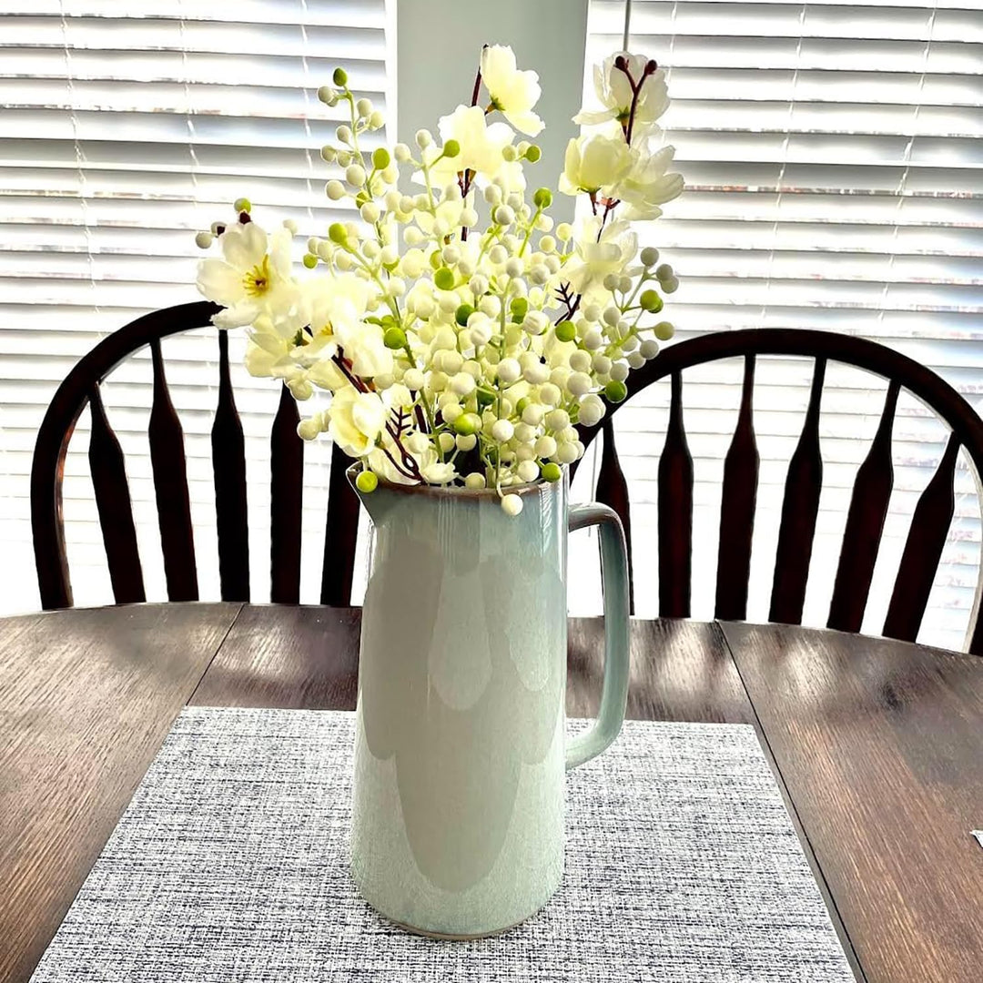 Künstliche Beeren, künstliche Beeren, Burgunderbeere, (20 Stück, je 30,5 cm), künstliche Beeren Stie