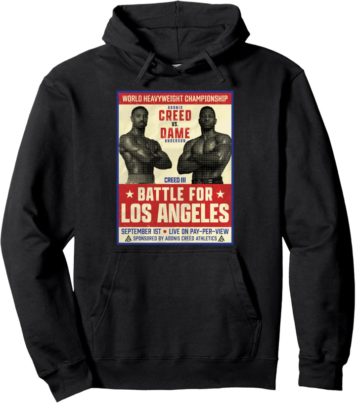 Creed 3 Battle For Los Angeles Creed vs. Dame Poster Pullover Hoodie