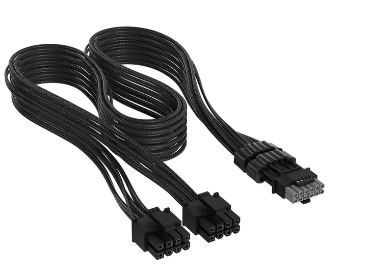 Corsair Elite Premium Typ 4 Einzeln Ummantelte 2x 8-Pin zu PCIe 12V-2x6 600W PSU-Kabel – Dreilagiges